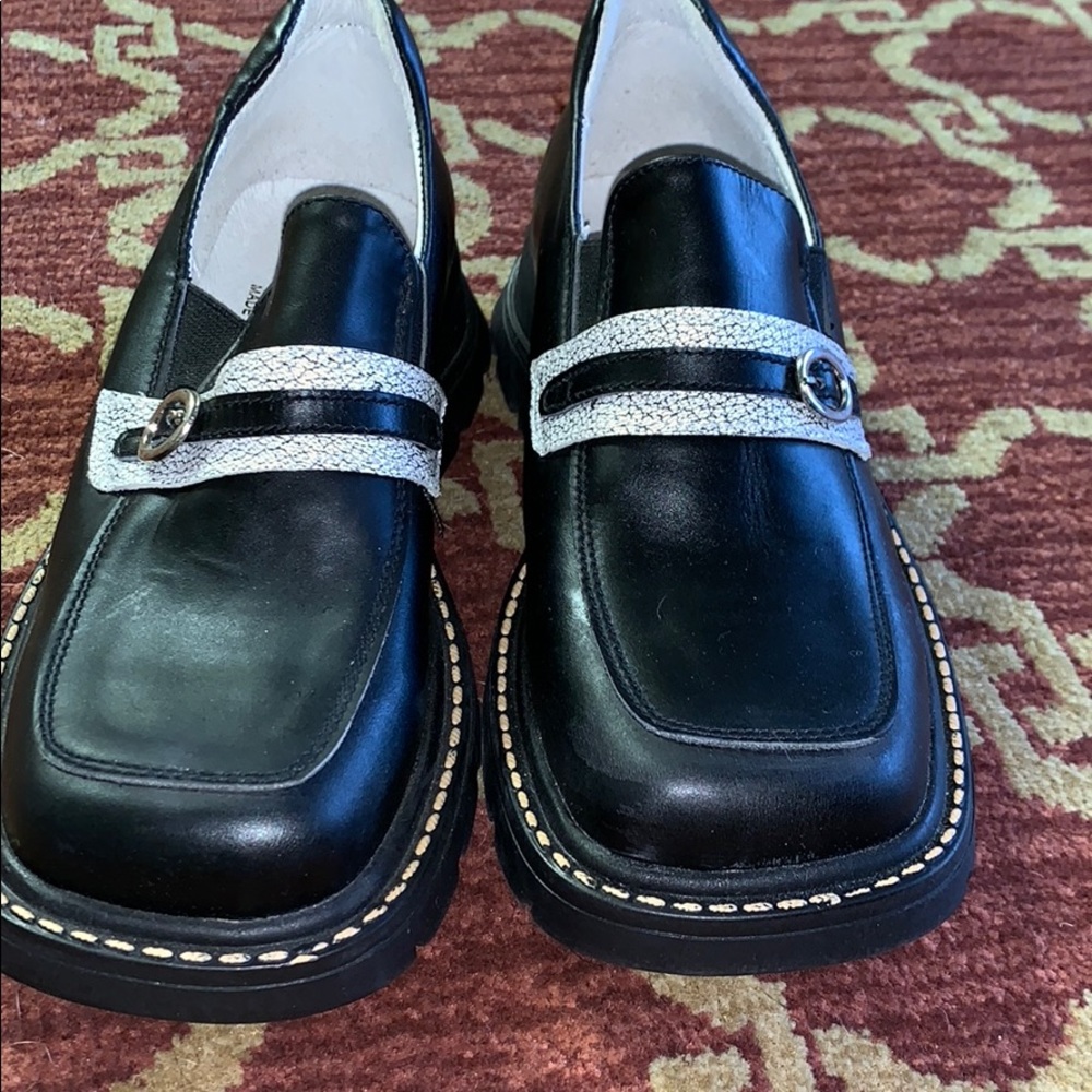 Venettini girl black leather moccasins girl31 - Picture 8 of 8